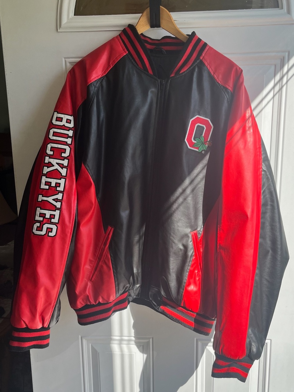 Steve & Barry's Black and Red Varsity Bomber Jacket